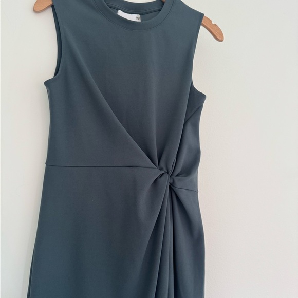 Nordstrom Rack brand women’s gray blue twist front midi sleeveless dress SMALL - Picture 4 of 6